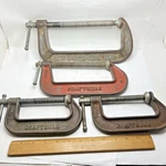 Vintage Mix Lot Of (4) Craftsman Tools C-clamp Set. Fixed Price $39.95.