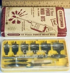 Craftsman 9-2082 Power Wood Boring Set Usa 10PC Spade Drill Case /LS2. Fixed Price $24.99.