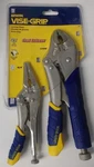 Irwin Vise Grip 77T 2 Piece Fast Release Locking Plier Set 6LN & 10WR. Fixed Price $25.00.