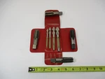 Set Of (4) Starrett # S240 Pin Vises Size - .200" W/ Case Ec. Fixed Price $102.97.