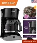 Classic Drip Coffee Machine: 12-CUP Capacity With Easy Auto Pause Feature. Fixed Price $68.39.