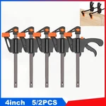 2/5PCS 4-INCH Woodworking Bar Clamp Set Quick Ratchet Diy Carpentry Tool. Fixed Price $10.99.
