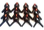 12 Ate Pro 4" Heavy Duty Abs Nylon Spring Clamps Clips With Flex Pads. Fixed Price $17.99.