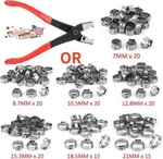 130X Assorted Hose Clamp Stainless Steel Ear Cinch Rings Crimp Pinch Set Pliers. Fixed Price $22.99.