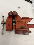Fuller 4IN Bench Vise Swivel Base Cast Iron/steel Red. Fixed Price $35.00.