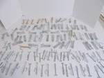 Mixed Lot 140 Drapery Pins Pinch Pleat Hooks Deep Prong Galvanized Curtain Clips. Fixed Price $80.00.