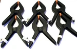 6 Goliath Industrial 9" Nylon Spring Clamps SC948 Clip Flex Pads 4" Jaw Capacity. Fixed Price $23.99.