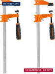 Jorgensen 2-PACK Steel Bar Clamps Set, 12-INCH Medium Duty, 600 Lbs Load Limit,. Fixed Price $52.48.