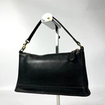 Coach 9311 Vintage Shoulder Hand Bag Ziplock Leather Black Gold Hardware Japan. Fixed Price $124.00.