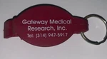 Vintage Advertising Keychain Red Gateway Medical Research Inc Bottle Opener. Fixed Price $9.99.
