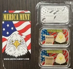 Stl Mint Merican Eagle 3 Set With Coa 1 Oz .999 Silver Art 2 En Pr. Fixed Price $599.99.