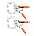 2 Pcs 6 Inch Clamp Heavy Duty Locking Pliers Swivel Pad Woodworking Tool. Fixed Price $18.00.