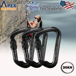 Heavy Duty 30KN Aluminum Locking Carabiner Clip D-ring Snap Screw Hook Climbing. Fixed Price $12.99.