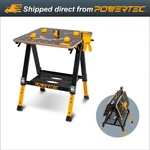 Powertec 2-IN-1 Folding & Sawhorse 1000LB Capacity Portable Workbench. Fixed Price $179.99.