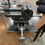 Industrial Cross-slide Machine Vise With Base Metalworking Workholding Tool. Fixed Price $200.00.