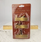 3PC Mini Brass Plane Set Solid & Hardwood Construction #97545 Windsor. Fixed Price $22.45.