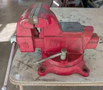 Vintage Columbian D46 Extra Large Swivel Bench Vise 6" Jaw 60 Lbs Usa. Fixed Price $150.00.