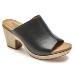 Rockport Women Block Heel Slide Mule Sandals Vivianne Size Us 9M Black. Fixed Price $18.60.