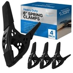 Lot Of 4-6" Inch Spring Clamp Large Super Heavy Duty Metal All Black -.... Fixed Price $29.39.