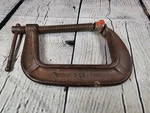 Vintage Brink & Cotton No 144 4" C-clamp Made Usa Heavy Duty Woodworking Tool. Fixed Price $14.87.
