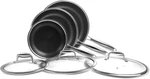 6-PIECE Frying Set And 12 Inch Hybrid Nonstick 18/10 Sta. Fixed Price $128.80.
