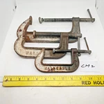 Vintage Craftsman 66673, 66674 & 66676 Set Of "c" Clamps - Usa. Fixed Price $26.00.