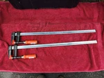 Vintage Bessey 24" Bar Clamps, No. TGJ2.524, Made Germany. Fixed Price $39.99.