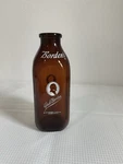 Borden's Brown Glass Quart Milk Bottle & Gateway Cream Top Collectible. Fixed Price $17.50.
