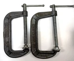-vintage Craftsman 5" No. 66725 C-clamps 2-1/2" Throat Malleable Made Usa. Fixed Price $19.97.