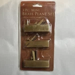 Windsor Design 3-PIECE Brass Mini Bullnose, Scraper, Block Plane Set Model 97545. Fixed Price $24.32.