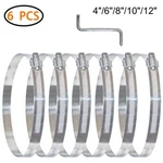 4" 6" 8" 9" 10" 12" Hose Clamps Stainless Steel For Plumbing Duct Clamp+z Wrench. Fixed Price $18.00.