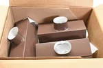 Amerimax 2501019HP 2" 3" Aluminum End Piece W/ Drop For 5" Gutter Lot Of 12. Fixed Price $94.21.