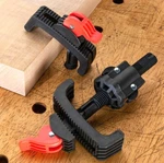 Pair Of Shop Fox 3-1/2 Bench Hold Down Clamps Quick Release For 3/4" Holes. Fixed Price $51.95.