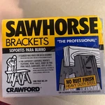 Sawhorse Brackets Crawford All Steel Quick-assemble Reuseable & Reliable No. 89. Fixed Price $15.00.