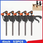 5/2PCS 4INCH Woodworking Clamp Set: Quick Ratchet Bar Clip Diy Tool - New. Fixed Price $18.65.