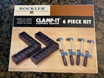 Rockler Clamp It! Six Piece Assembly Square Kit. Fixed Price $38.00.
