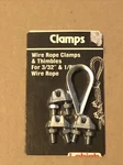Lehigh Wire Rope Clamps & Thimble Galvanized 3/32 1/8 Nip. Fixed Price $25.00.