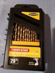 Drill Bit Set By Warrior, 29PC. #62281, 118DEGREES Point. Fixed Price $55.00.