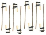 Set Of 8- Edm, 24" Steel Bar Clamp Tool, Ratchet Quick Release For Metal Wood. Fixed Price $69.99.