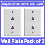 Pack Wall RJ11 RJ12 Dual Telephone Line Jack Faceplate 6P6C White. Fixed Price $10.49.