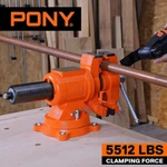 Pony Inch Bench Vise Heavy Duty 5512 Lbs Clamping Force 360 Degree Swivel Base. Fixed Price $125.99.