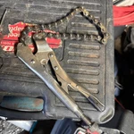 Duralast Model 77-519 19" Adjustable Locking Chain Link Pipe Vise Pliers Euc. Fixed Price $21.00.