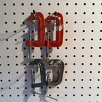 Vintage 2" 50MM C-clamps. Fixed Price $8.00.
