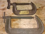 2 C-clamps By Cincinnati Tool Co. Made Usa, Vintage 6 No 530 & 540. Fixed Price $34.00.
