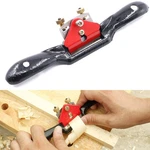 Swpeet 10'' Adjustable Spokeshave With Flat Base, Metal Blade Hand Tool Black. Fixed Price $14.32.