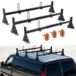 56.3"-69.3" Van Ladder Roof Rack Ford Econoline E-150/250/350, Cross Bars. Fixed Price $189.99.
