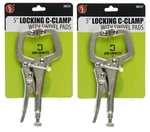 2 5" Locking Clamp Vise Pliers W/swivel Flex Grip Pads 1" Jaw #9867LP. Fixed Price $16.99.