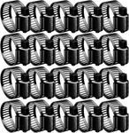 20PCS Black Hose CLAMP,3/4"- 1-1/2"(21-38MM)304 Clamps Stainless Steel Adju. Fixed Price $15.19.