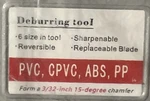 Off Brand Not DEB4 Reed Deburr/chamfer Tool For Plastic 04430 Cpvc Abs & Pp. Fixed Price $25.00.