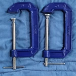 Irwin 6 Metal C-clamp Blue Silver Heavy Duty Set Of 2 Jaw Size Workshop Tools. Fixed Price $39.99.
